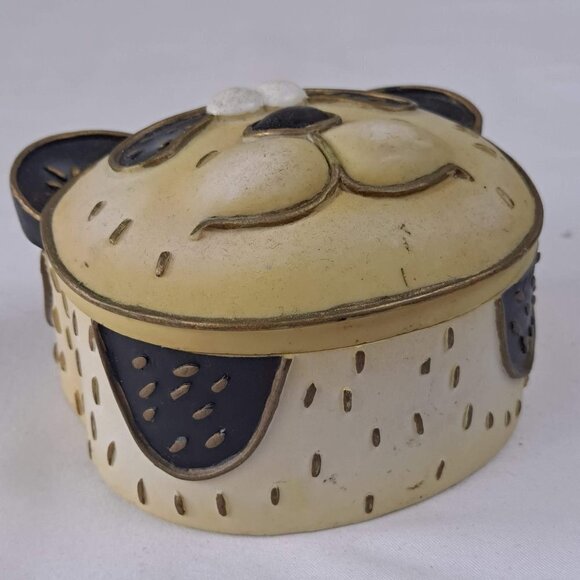 Panda Bear Trinket Box Resin Removable Lid Rubber Cushions on Bottom - Picture 7 of 10